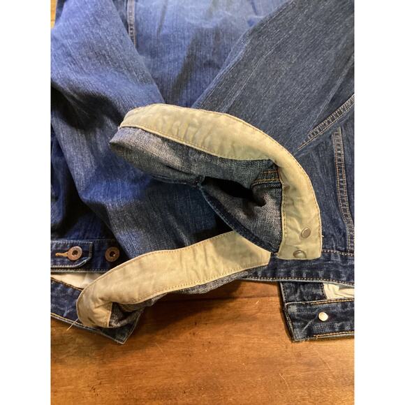 VTG Y2K Tommy Jeans Men's XL Blue Denim Button Up Jean Jacket - Picture 10 of 10